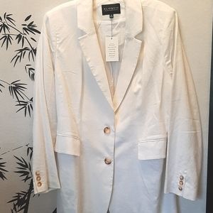 White Linen Blazer